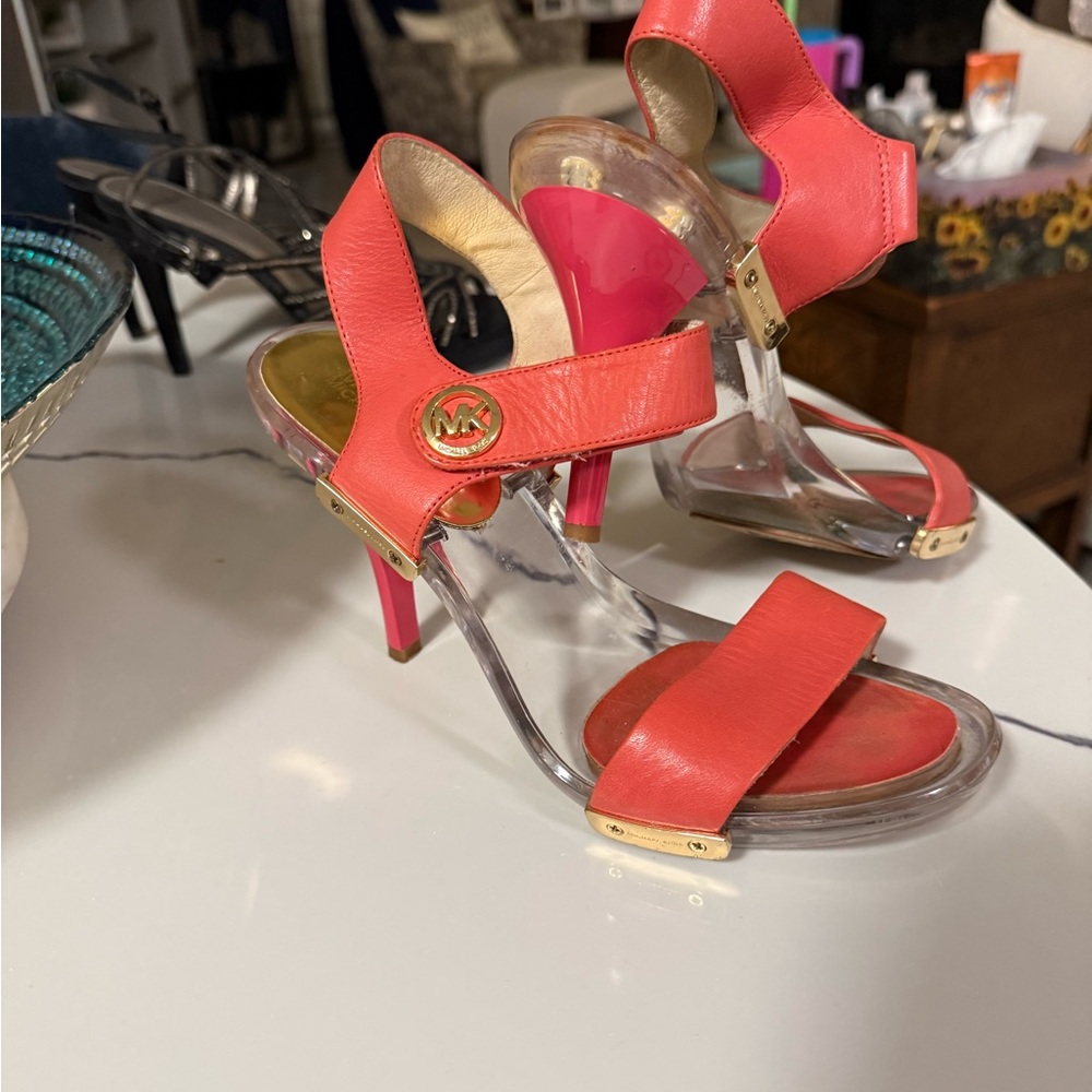 Michael Kors Vibrant Coral Heels